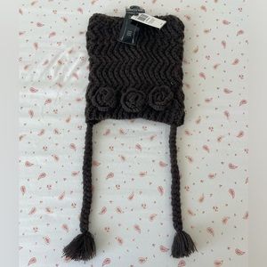 Stripe Cat Ear Tassel Beanie